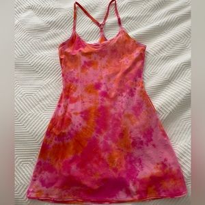 Outdoor Voices tie dye exercise dress size small pink